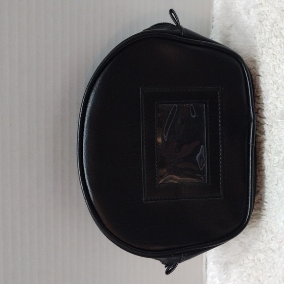 Smal Toiletry Zipper Burgundy and Black Bag Lot of 2 - Picture 2 of 8